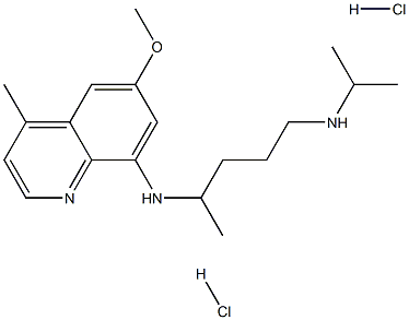 1,4-Pentanediamine,N4-(6-methoxy-4-methyl-8-quinolinyl)-N1-(1-methylethyl)-,dihydrochloride Structure