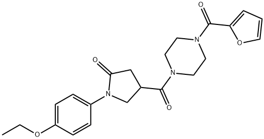 1-(4-ethoxyphenyl)-4-[4-(furan-2-carbonyl)piperazine-1-carbonyl]pyrrolidin-2-one,887679-37-0,结构式