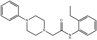 N-(2-ethylphenyl)-2-(4-phenylpiperazin-1-yl)acetamide Struktur