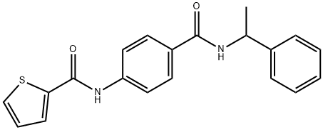 N-{4-[(1-phenylethyl)carbamoyl]phenyl}thiophene-2-carboxamide Structure