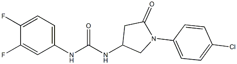 1-[1-(4-chlorophenyl)-5-oxopyrrolidin-3-yl]-3-(3,4-difluorophenyl)urea Structure
