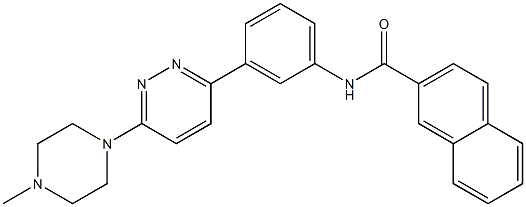 N-[3-[6-(4-methylpiperazin-1-yl)pyridazin-3-yl]phenyl]naphthalene-2-carboxamide Structure