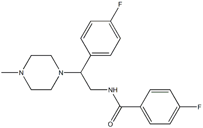 4-fluoro-N-[2-(4-fluorophenyl)-2-(4-methylpiperazin-1-yl)ethyl]benzamide|