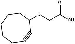 2-(cyclooct-2-yn-1-yloxy)acetic acid Struktur
