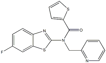 N-(6-fluoro-1,3-benzothiazol-2-yl)-N-(pyridin-2-ylmethyl)thiophene-2-carboxamide|