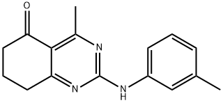 4-methyl-2-(3-methylanilino)-7,8-dihydro-6H-quinazolin-5-one 结构式