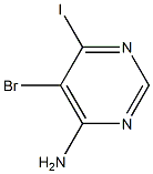 5-bromo-6-iodopyrimidin-4-amine 化学構造式