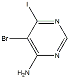 5-bromo-6-iodopyrimidin-4-amine 结构式