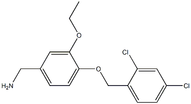 [4-[(2,4-dichlorophenyl)methoxy]-3-ethoxyphenyl]methanamine Structure