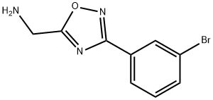[3-(3-bromophenyl)-1,2,4-oxadiazol-5-yl]methanamine, 937651-15-5, 结构式