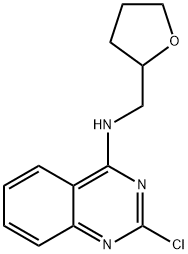 2-chloro-N-(oxolan-2-ylmethyl)quinazolin-4-amine Struktur