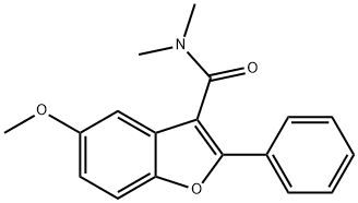 5-methoxy-N,N-dimethyl-2-phenylbenzofuran-3-carboxamide Structure