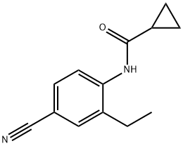 Cyclopropanecarboxylic acid (4-cyano-2-ethyl-phenyl)-amide Structure