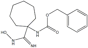 benzyl N-{1-[(Z)-N-hydroxycarbamimidoyl]cycloheptyl}carbamate Structure