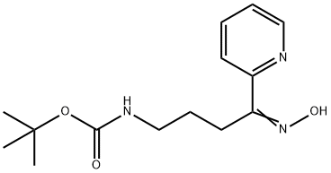 tert-butyl N-[(4E)-4-(hydroxyimino)-4-(pyridin-2-yl)butyl]carbamate, 952182-11-5, 结构式