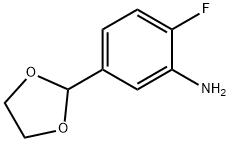 Benzenamine, 5-(1,3-dioxolan-2-yl)-2-fluoro- Structure
