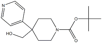 tert-Butyl 4-(hydroxymethyl)-4-(pyridin-4-yl)piperidine-1-carboxylate Structure
