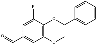 4-Benzyloxy-5-fluoro-3-methoxybenzaldehyde Struktur
