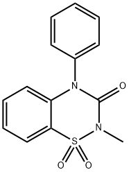 2-METHYL-4-PHENYL-2H-BENZO[E][1,2,4]THIADIAZIN-3(4H)-ONE 1,1-DIOXIDE 化学構造式