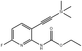 ethyl (6-fluoro-3-((trimethylsilyl)ethynyl)pyridin-2-yl)carbamate Structure