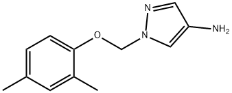 1-[(2,4-dimethylphenoxy)methyl]pyrazol-4-amine 化学構造式