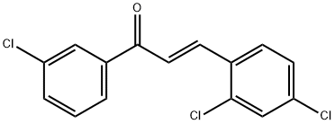 (2E)-1-(3-chlorophenyl)-3-(2,4-dichlorophenyl)prop-2-en-1-one, 1004209-24-8, 结构式