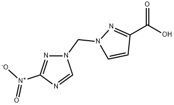 1-((3-硝基-1H-1,2,4-三唑-1-基)甲基)-1H-吡唑-3-羧酸 结构式