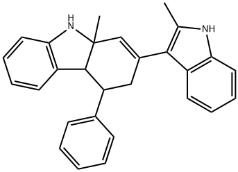 9a-methyl-2-(2-methyl-1H-indol-3-yl)-4-phenyl-4,4a,9,9a-tetrahydro-3H-carbazole Structure