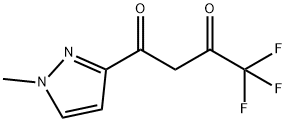 4,4,4-トリフルオロ-1-(1-メチル-1H-ピラゾール-3-イル)ブタン-1,3-ジオン 化学構造式