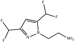 2-[3,5-bis(difluoromethyl)-1H-pyrazol-1-yl]ethanamine 化学構造式