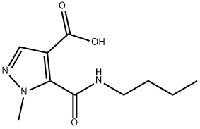 5-[(Butylamino)carbonyl]-1-methyl-1H-pyrazole-4-carboxylic acid Struktur
