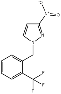 3-nitro-1-{[2-(trifluoromethyl)phenyl]methyl}-1H-pyrazole Structure