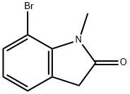 7-Bromo-1-methyl-1,3-dihydro-indol-2-one Struktur