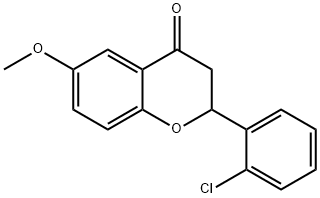 2-(2-chlorophenyl)-6-methoxychroman-4-one 结构式