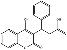 2H-1-Benzopyran-2-one,4-hydroxy-3-(3-hydroxy-1-phenyl-3-buten-1-yl)- 化学構造式