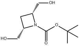 cis-tert-Butyl 2,4-bis(hydroxymethyl)azetidine-1-carboxylate, 1016233-26-3, 结构式