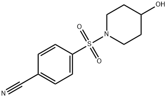 4-[(4-hydroxy-1-piperidinyl)sulfonyl]benzonitrile 化学構造式