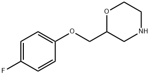 2-[(4-Fluorophenoxy)methyl]morpholine HCl 化学構造式
