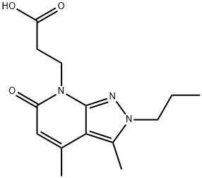 3-(3,4-Dimethyl-6-oxo-2-propyl-2,6-dihydro-7H-pyrazolo[3,4-b]pyridin-7-yl)propanoic acid Struktur