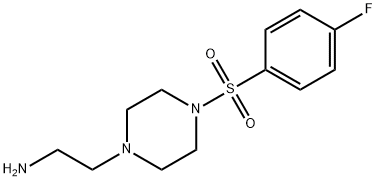 (2-{4-[(4-Fluorophenyl)sulfonyl]piperazin-1-yl}ethyl)amine 化学構造式