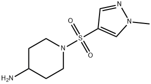 1-[(1-methyl-1H-pyrazol-4-yl)sulfonyl]piperidin-4-amine Structure