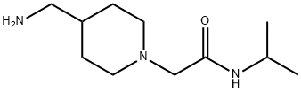 2-[4-(aminomethyl)piperidin-1-yl]-N-(propan-2-yl)acetamide 结构式