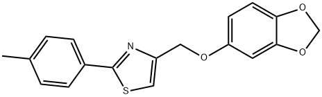 4-(Benzo[1,3]dioxol-5-yloxymethyl)-2-p-tolyl-thiazole Structure