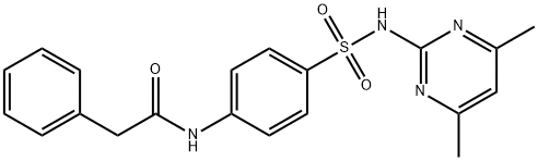 N-(4-(N-(4,6-dimethylpyrimidin-2-yl)sulfamoyl)phenyl)-2-phenylacetamide Struktur