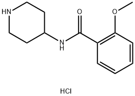 2-Methoxy-N-(piperidine-4-yl)benzamide hydrochloride Struktur