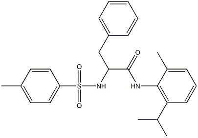 2-[(4-methylphenyl)sulfonylamino]-N-(2-methyl-6-propan-2-ylphenyl)-3-phenylpropanamide,1024686-96-1,结构式