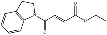 ethyl 4-(2,3-dihydro-1H-indol-1-yl)-4-oxo-2-butenoate Struktur