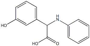 2-(3-ヒドロキシフェニル)-2-(フェニルアミノ)酢酸 化学構造式