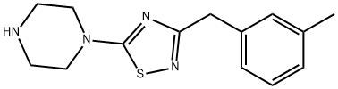 1-{3-[(3-methylphenyl)methyl]-1,2,4-thiadiazol-5-yl}piperazine Struktur