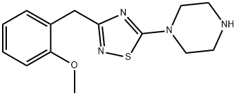 1-{3-[(2-methoxyphenyl)methyl]-1,2,4-thiadiazol-5-yl}piperazine Structure